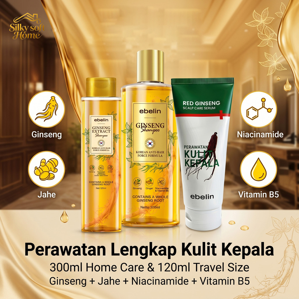 Paket Premium 2x300ml + 2x120ml + 2xScalp | Stok Perawatan 2 Bulan