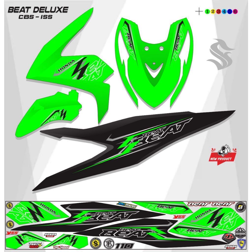 VARIASI MOTOR STRIPING BEAT ISS 2020 / VARIASI STIKER BEAT DELUXE 2021 STICKER MOTOR