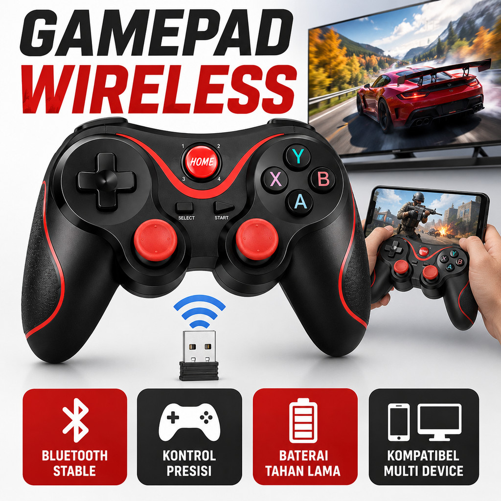 Gamepad Wireless Bluetooth 5.0 Controller Game Stick Android iOS PC Smart TV Box Joystick Gamepad Hp