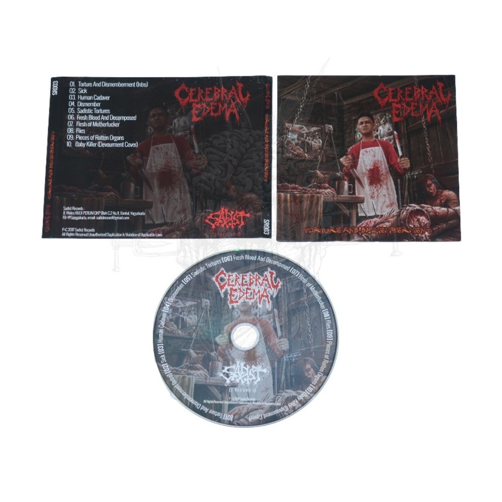 ORIGINAL & BERLISENSI - CD - CEREBRAL EDEMA - TORTURE AND DISMEMBERMENT | BRUTAL DEATH METAL | EXTRE
