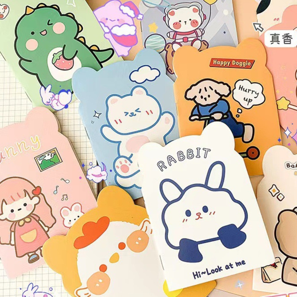 Mini Notebook Aesthetic Kartun Imut | Buku Catatan Lucu Korean Style Random