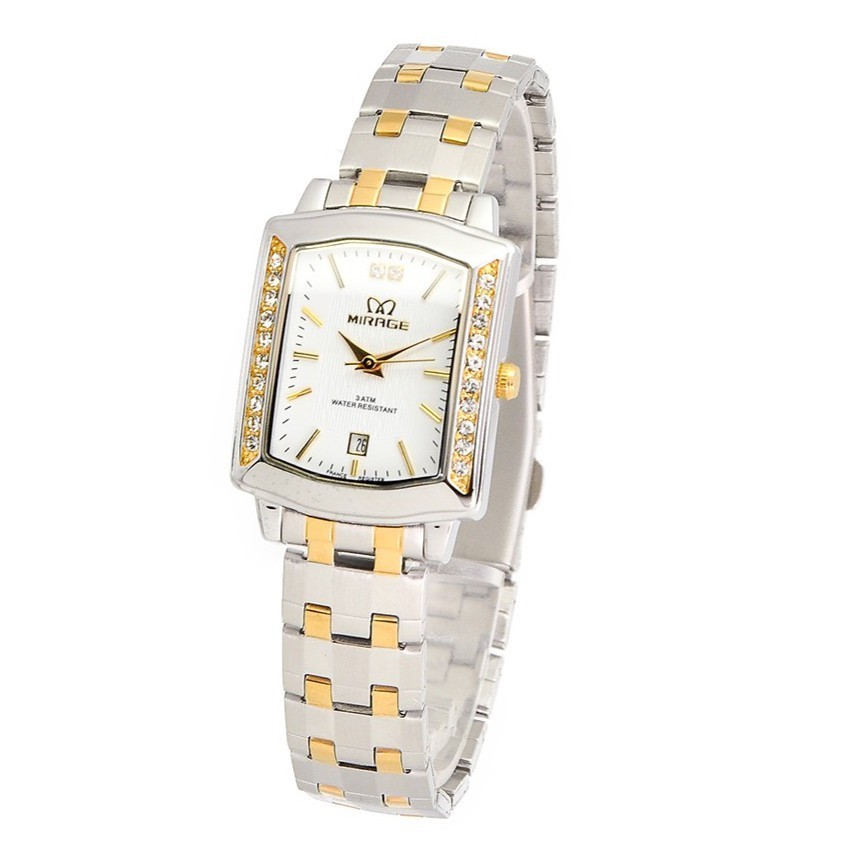 Jam tangan wanita mirage 7442 kombinasi