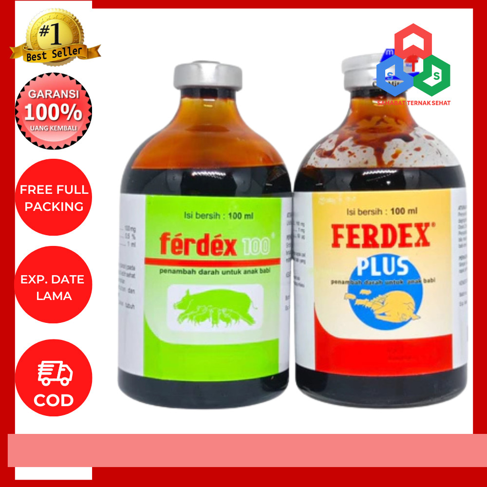 FERDEX 100 ml FERDEX PLUS 100 ml Penambah Darah Anak Babi Zat Besi Hewan Ternak Penguat Stamina