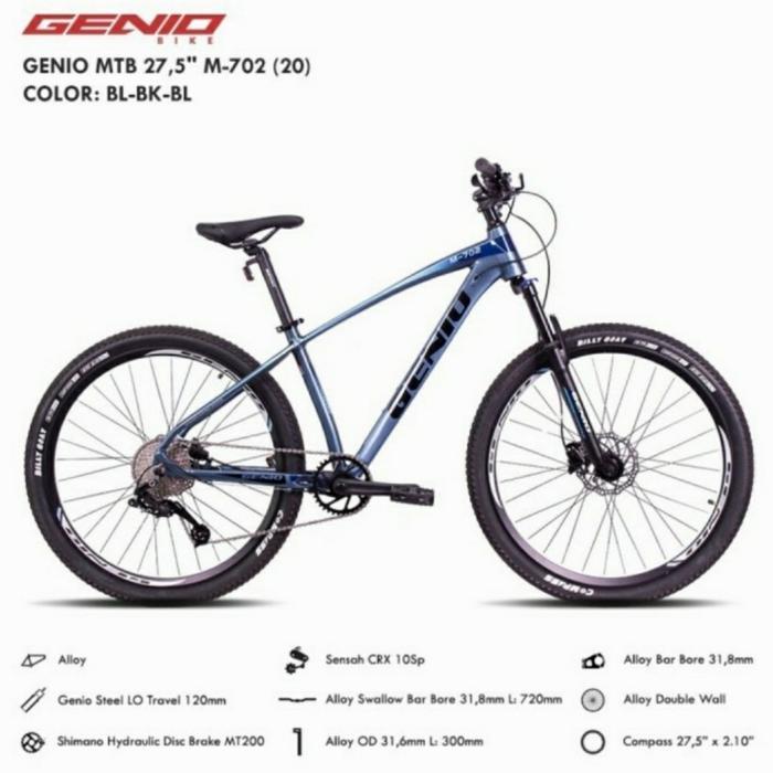 Sepeda Mtb Gunung 27.5 In Genio M 702