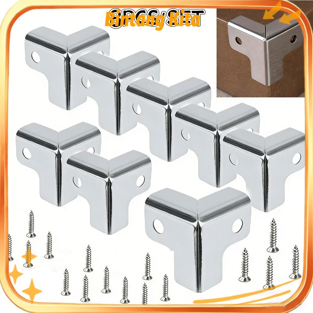 8pcs/Set Box Siku L Hardcase Stainless Steel Box Siku L Hardcase Box Siku Siku Pojok Corner Tebal De