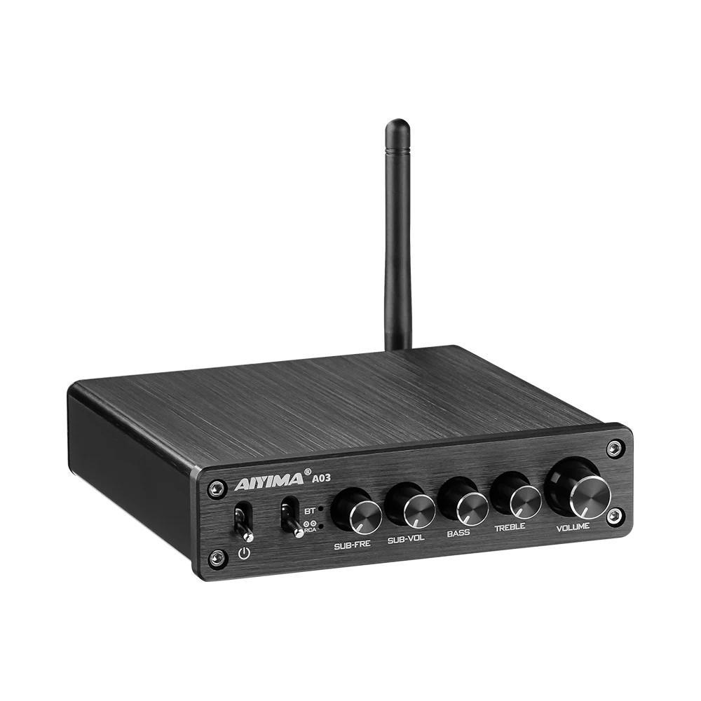 AIYIMA A03 TPA3116 Amplificador Subwoofer Audio Bluetooth Sound 2.1 50Wx2+100W HiFi TPA3116D2 Digita