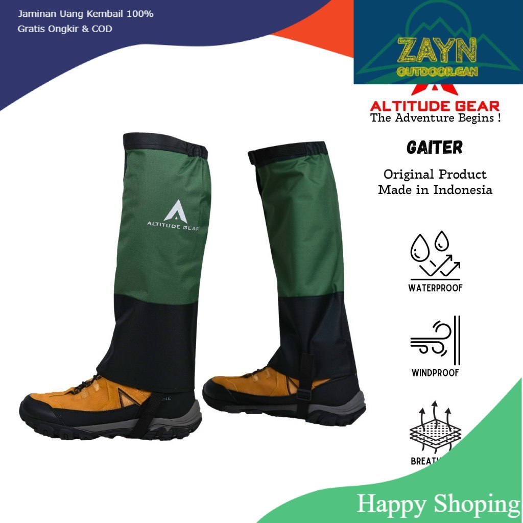NEW  Outdoor.Gan Gaiter Altitude Gear Waterproof - Pelindung Sepatu Kaki