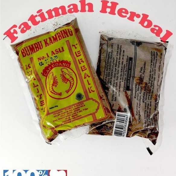 "New" Bumbu Rendang Cap Udang Bumbu Kambing - 50 gram
