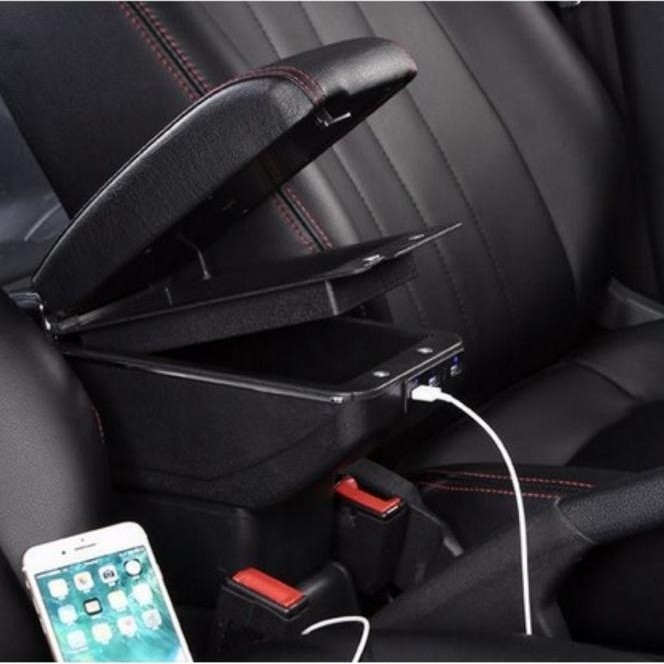 Arm Rest Box Kotak Alas Lengan Toyota Sienta Dual Stack 7 Port Usb Charger New