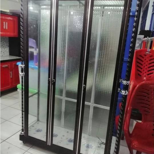 LEMARI PAKAIAN GAMIS 3 PINTU LEMARI GAMIS 2 PINTU LEMARI KACA LEMARI ALUMUNIUM MINIMALIS LEMARI BAJU