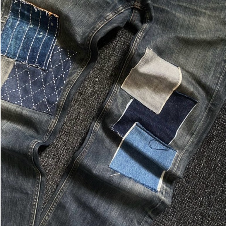 sashiko custom jeans