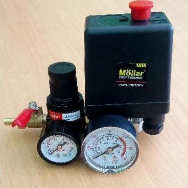 Otomatis Kompresor Mollar Fullset + Regulator Pengatur Angin