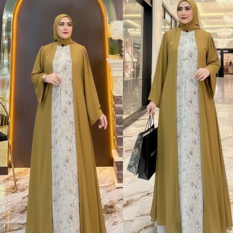 SYARIFAH ABAYA SET HIJAB ABAYA POLOS