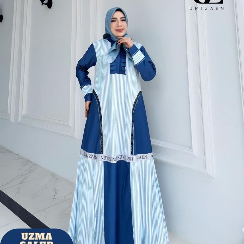 UMIZAEN [UZMA KATUN DRES] Dres Katun Salur Katun - Gamis Salur Daily Dress