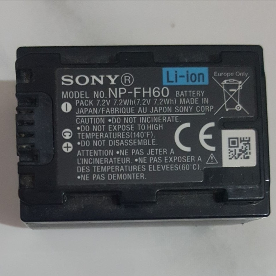 Battery handycam/camcorder bekas Sony NP-FH60
