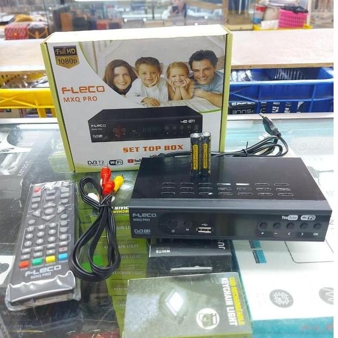 Set top box stb tv digital Fleco DVB T2 ful HD siaran digital