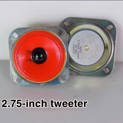 GHXAMP 2.75 inch 70mm Tweeter Red Paper Cone Magnetic Fluid Clear Bookshelf Speaker Sound System