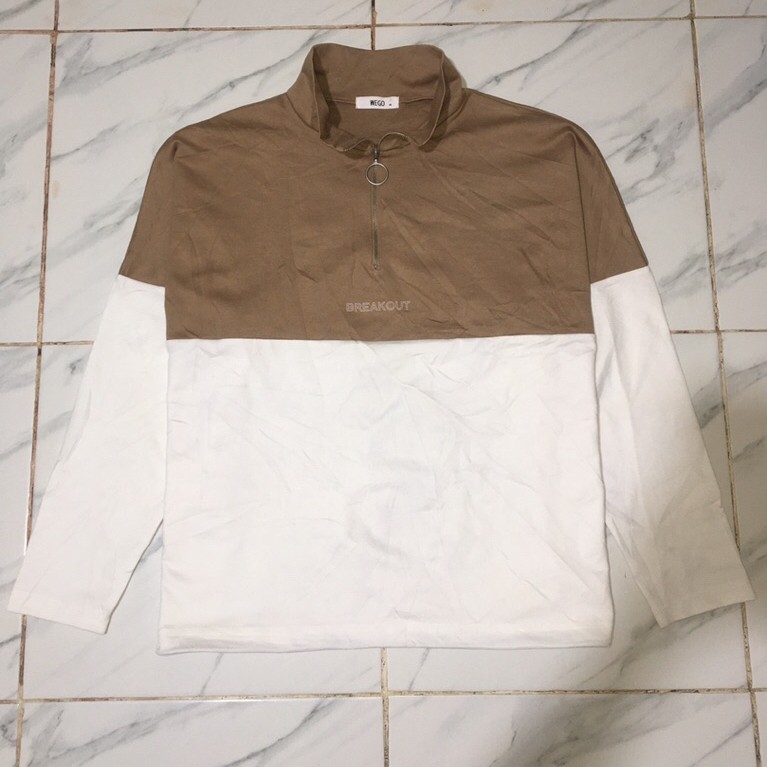 Long Sleeve Wego Zip Shirt