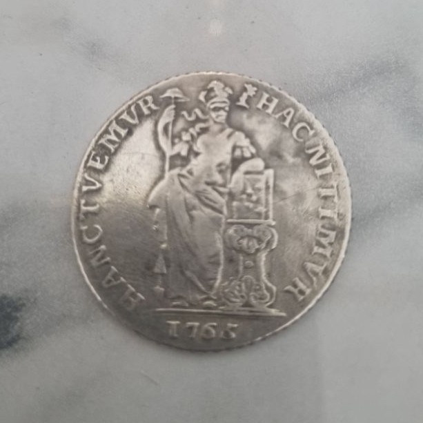 Koin Kuno Silver Perak Belanda Wilhelmina 2 1/2 Gulden 1943, Kondisi Baru