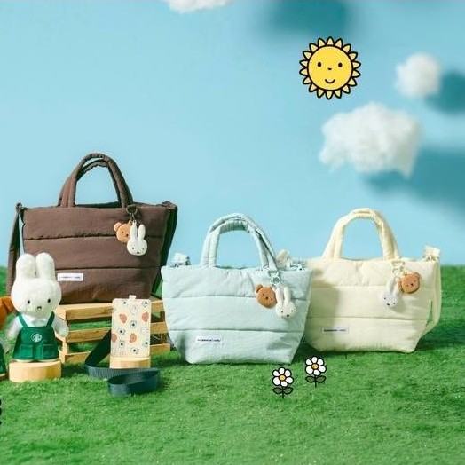 Miffy Starbucks Small Puffer Tote Bag tas selempang sekolah hadiah