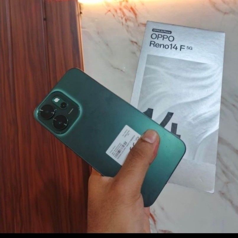 oppo reno 14 f 5g ram 8/256gb bekas fullset