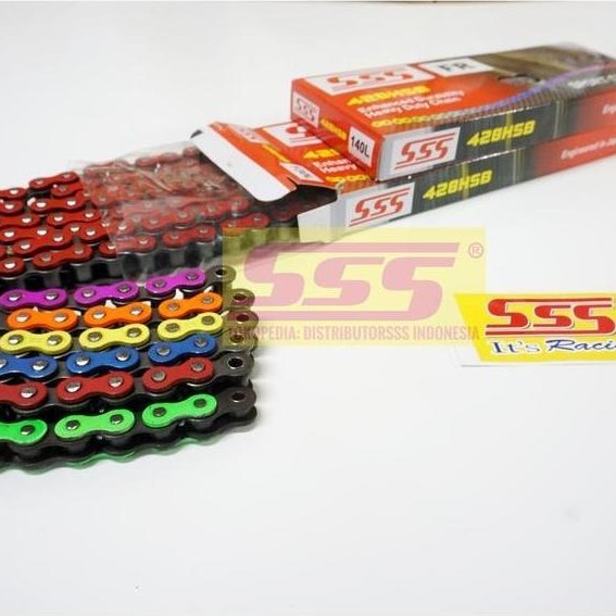 NEW RANTAI SSS 428 HSB WARNA 130 LINK: CB150 CBR150 VIXION NVL NINJA R RR ORI