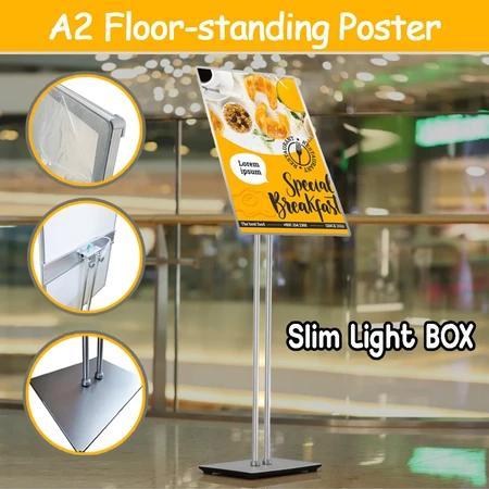 Standing Poster Floor Standing LED Light Box Advertising /Standing Lampu LED Display