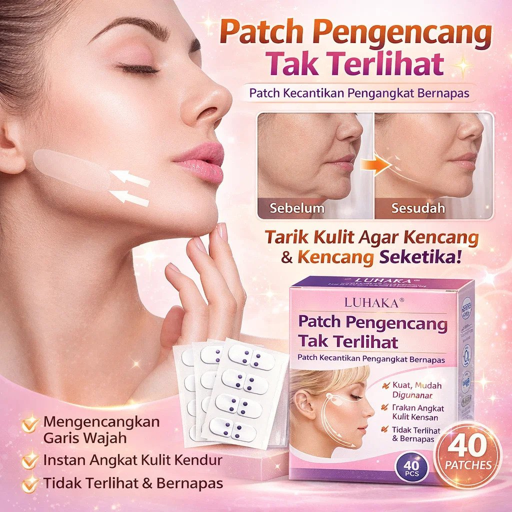 [Promo Spesial] Plester Pengangkat Wajah Pembentuk | Plester Pelangsing Wajah Anti Aging | Plester W