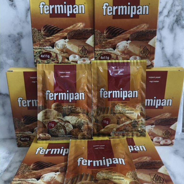 Ragi Fermipan Kemasan Sachet 4x11gr | Ragi Kering Fermipan Brown | Ragi | Fermipan