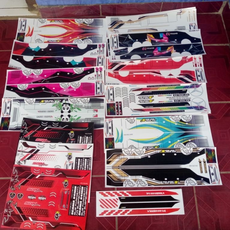 stiker livery bus tronton uhd untuk miniatur bus tronton rkc