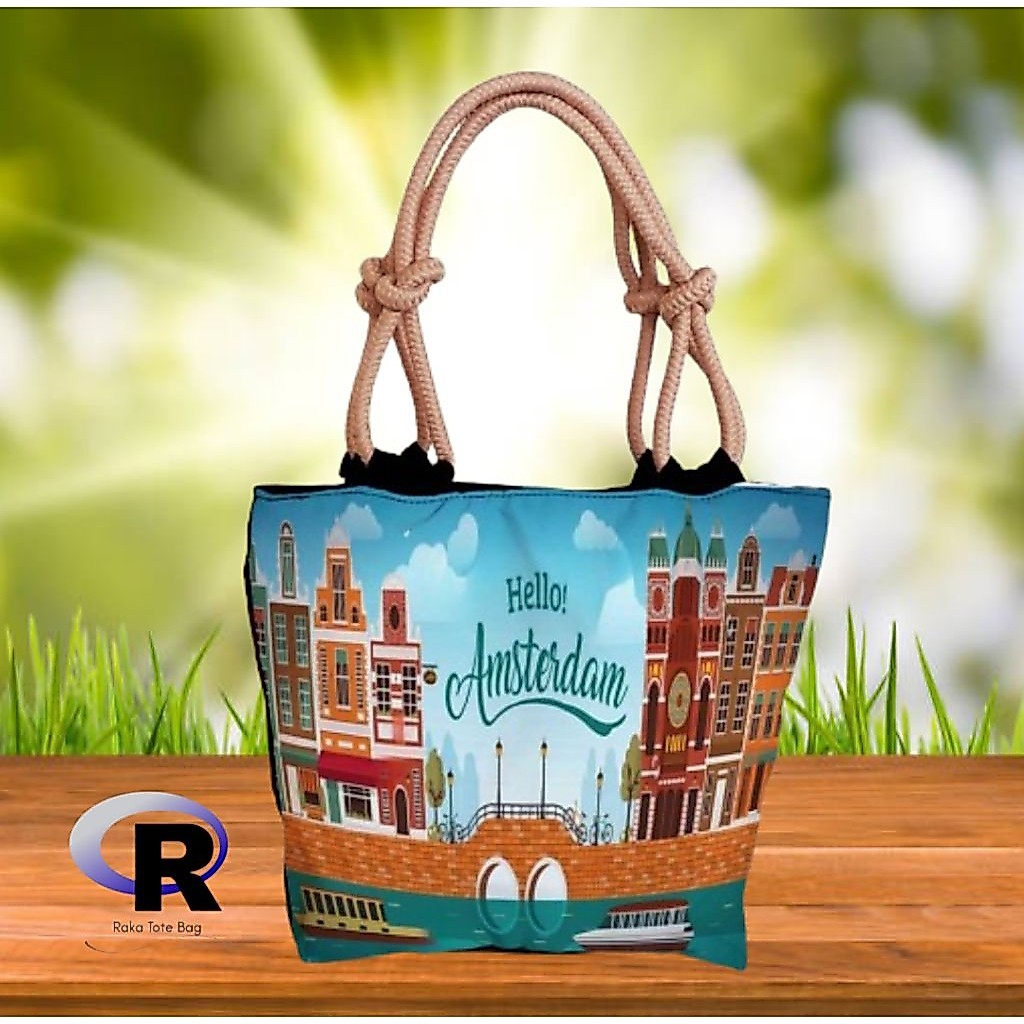 tote bag - talisumbu motip negara amsterdam souviner oleh2wisata amsterdam