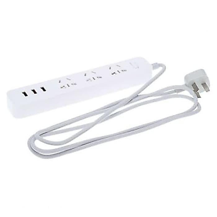 Stop Kontak USB Power strip Model Mi Smart 3 USB + 3 Colokan Listrik *