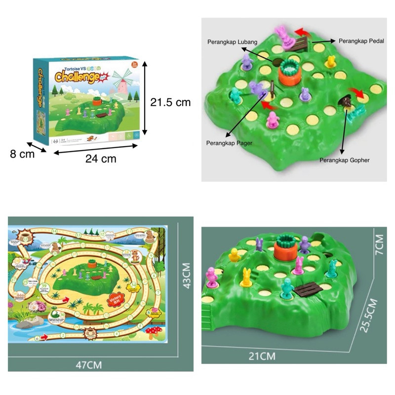 Venturing Funny Bunny Game/Board Game/Family Game/Mainan Edukasi Anak/Mainan Ular Tangga/Education T