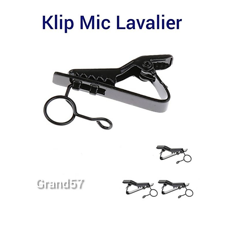 Klip mic lavalier lapel clip mic mik clip on penjepit mic kabel mik klip on kancing collar