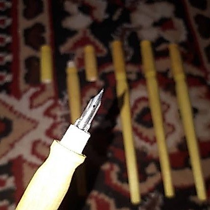 pena lafadz atau pen pena kaligrafi / pena tutul pen cekrik pen tutul pena kayu