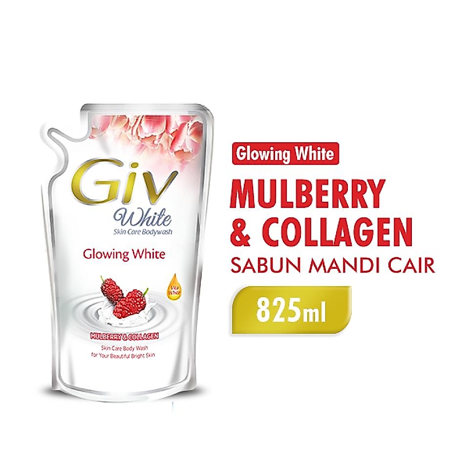 Giv White Sabun Mandi Cair Mulberry Pouch 800 ml - Gambar 2