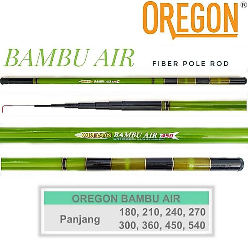 Joran Tegek Fiber Oregon Bambu Air Mentah MP