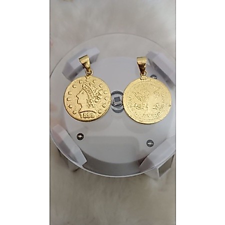 Liontin koin rupiah grade b lapis emas