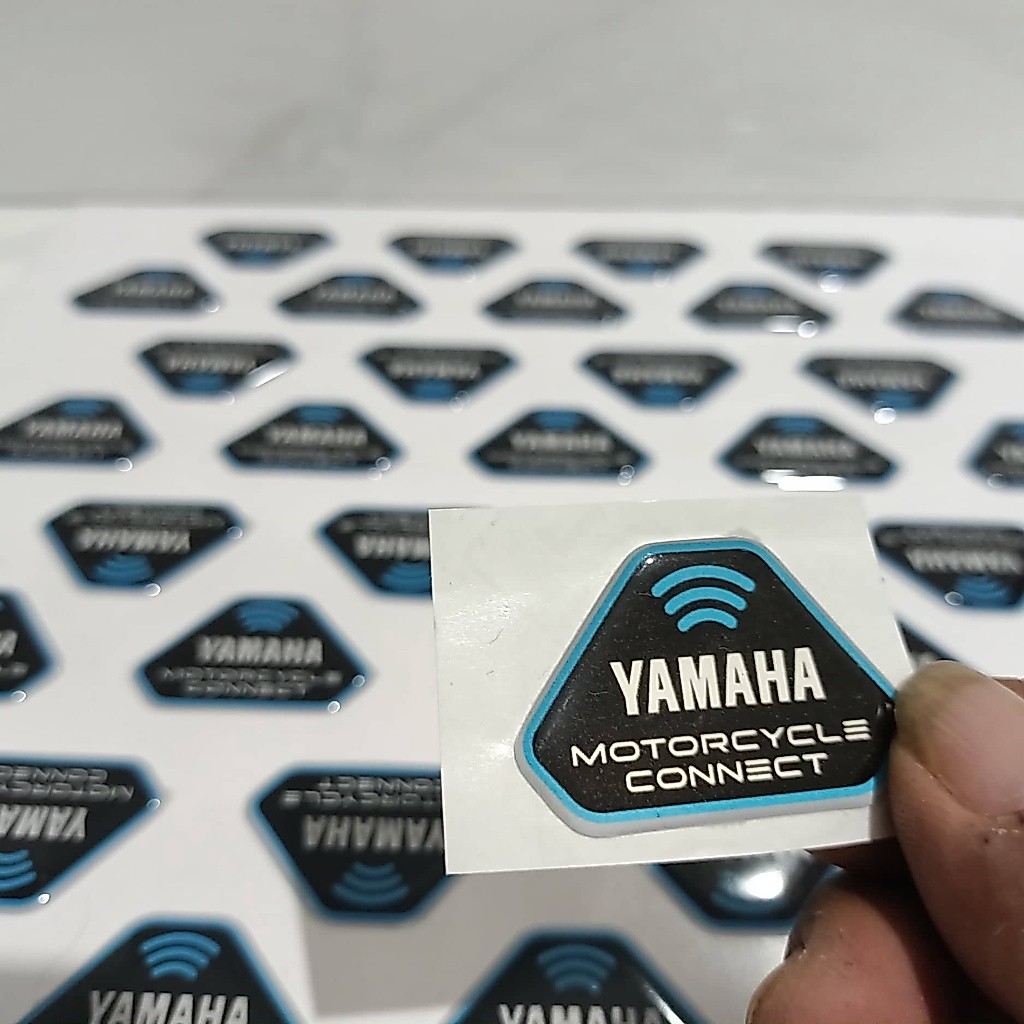 STIKER TIMBUL LOGO EMBLEM YAMAHA MOTORCYCLE CONNECT Y-CONNECT  NMAX XMAX LEXI AEROX FREEGO