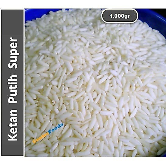 Beras Ketan Putih Solo Reguler - Ketan Solo Putih Reguler Kualitas Super Mentah | 1.000gr [ Harga Pe