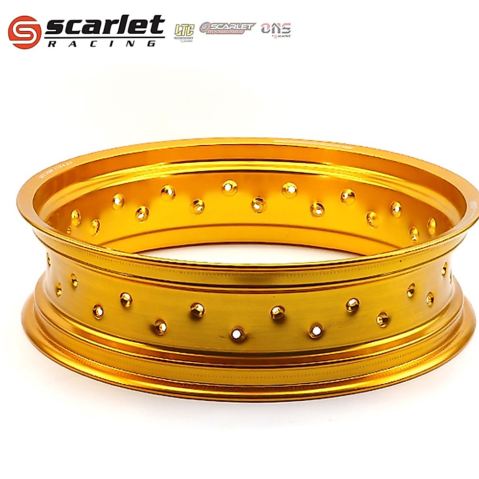 (COD) Velg Scarlet / Rim Alloy MT Shape 350 185 215 x 14 Hole 36 Silver Gold Glossy Gold / Veleg Sca