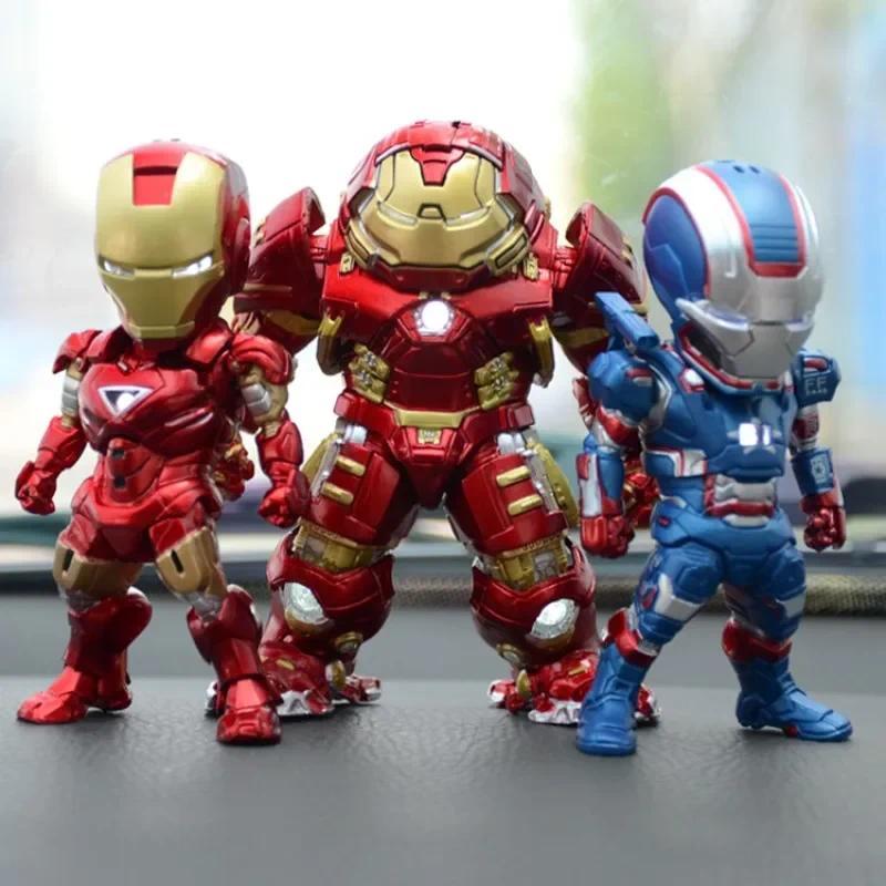 Dekorasi Mobil Iron Man, Figur Aksi Marvel's The Avengers Versi Q, Model Boneka Barang Jadi Film & T