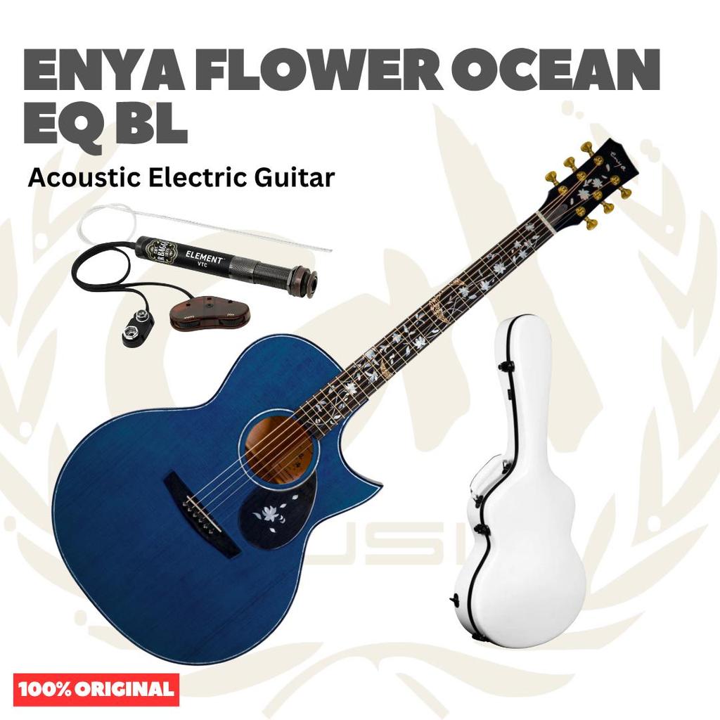 Enya Flower Ocean EQ Acoustic Guitar - Gitar Akustik