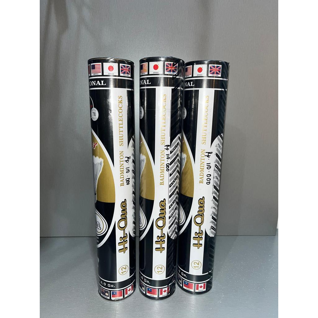 Hi-Qua Hitam Shuttlecock Badminton Hi-Qua / Bola Badminton Original 