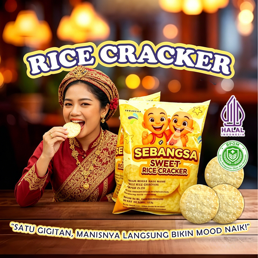 [BPOM/HALAL] Rice Crackers - Snack Crackers Beras - Krekers Beras