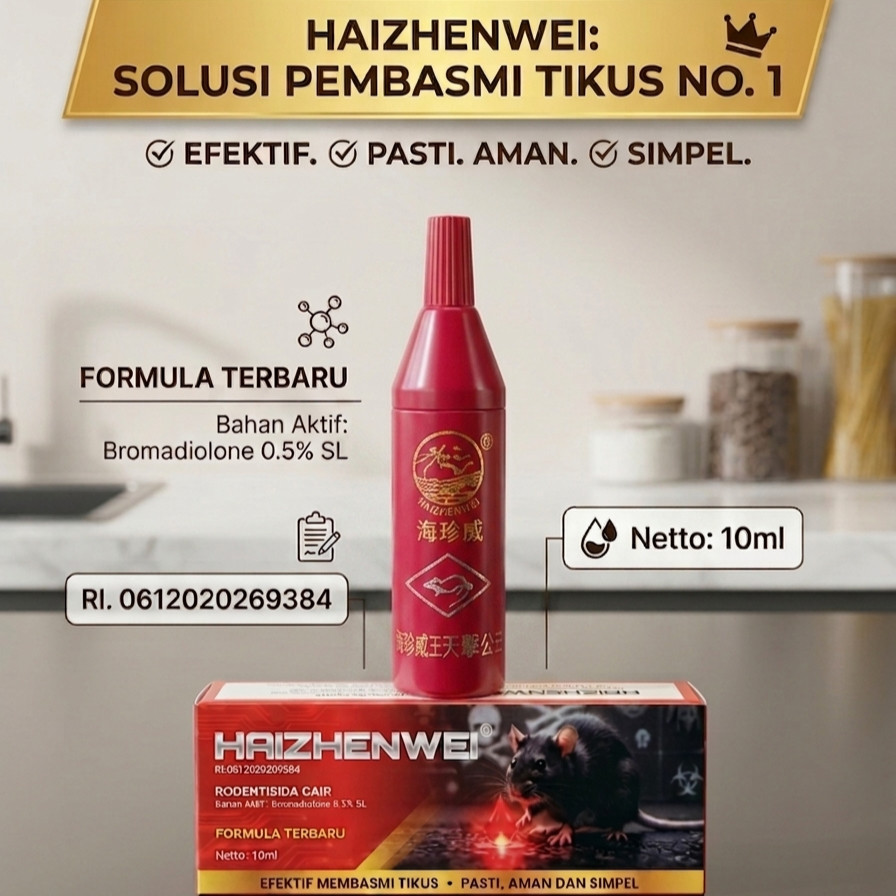 Racun Tikus Cair Heizhenwei | Racun Tikus AMPUH