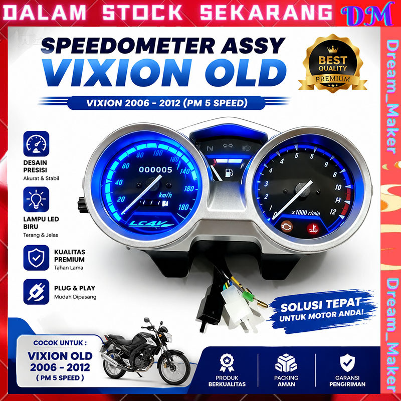 (COD)Speedometer Kilometer Vixion Lama Old 2006 - 2012 Spidometer Baru bukan Copotan 2006 2007 2008 