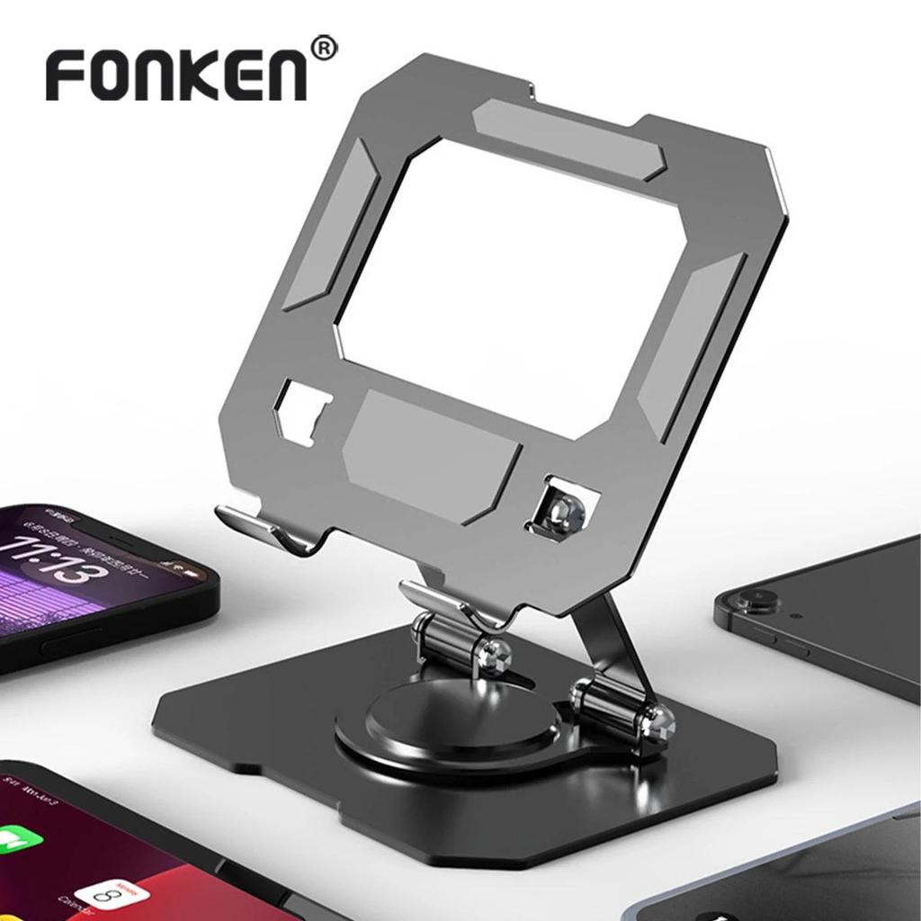 Fonken 360 Rotatable Tablet Stand Adjustable Foldable Desktop Stand Holder Compatible for 4.7-12 In 