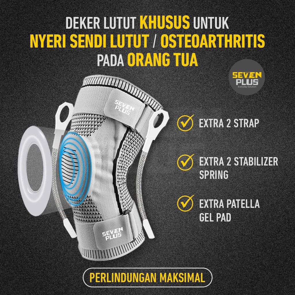Sehati|| SevenPlus Deker Lutut Khusus Osteoarthritis / Nyeri Lutut Lansia AB172 / Pelindung sendi lu