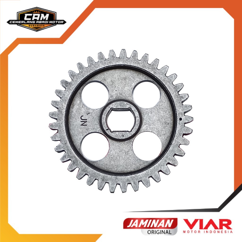 Gigi Pompa Oli 37T Viar Karya 150 200 300CC Pnp Viar Cross X, Mega Pro, VixR Dll [CAM SBY]